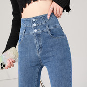 Ψηλόμεση τζιν Γυναικεία Νέα Slim Sexy Vintage Skinny Stretch Παντελόνι μαμάς Μόδα Βαμβακερά άνετα τζιν παντελόνια Femme