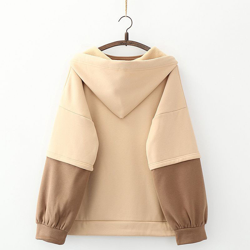 Μόδα Harajuku Γυναικείες κουκούλες Χειμερινά Ρούχα Kawaii Fleece Cute Bear Anime Φούτερ Teen Girls Αισθητική μακρυμάνικη πουλόβερ