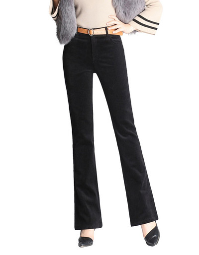 Γυναικείο ψηλόμεσο παντελόνι με καμπάνα κοτλέ 60s 70s φαρδύ παντελόνι Flare τζιν παντελόνι