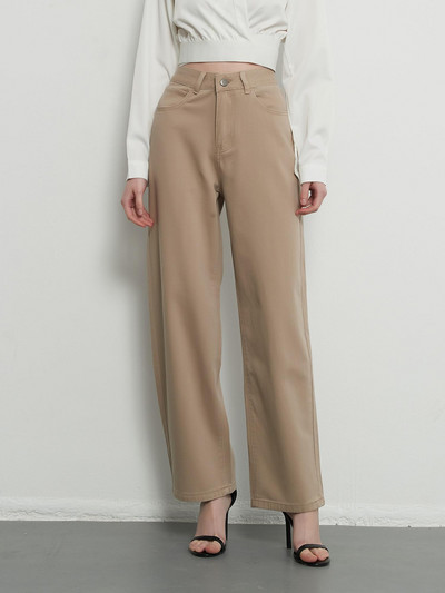 ZHISILAO 2022 kottis teksad, naiste mood, puuvill sirge jalaga lahtised Deim püksid, teksad, pestud poiss-sõbra püksid, rohelised kakivärvi