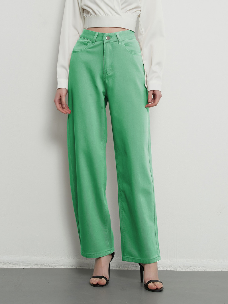 ZHISILAO 2022 kottis teksad, naiste mood, puuvill sirge jalaga lahtised Deim püksid, teksad, pestud poiss-sõbra püksid, rohelised kakivärvi