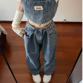 Γυναικεία παντελόνια Vintage τζιν Newjeans φαρδιά τζιν Γυναικεία ψηλόμεση γυναικεία ρούχα Κορεάτικη μόδα Streetwear Y2k Ρούχα