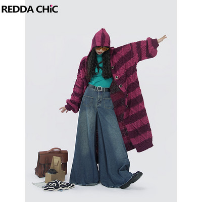 ReddaChic Hipster Streetwear Oversize Skater Jeans Γυναικείο φαρδύ παντελόνι Παντελόνι ψηλόμεσο Acubi Fashion Κορεάτικο κομψό φαρδύ τζιν