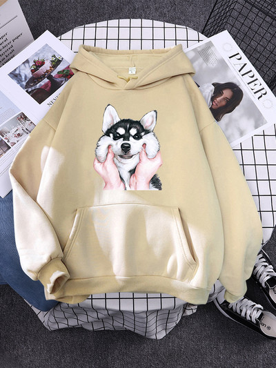 Hoody Little Panda Drinking Milk Tea Print Hoodie Streetwear Χαριτωμένα χειμωνιάτικα ρούχα Γυναικεία μεγάλα φαρδιά φούτερ Γυναικεία