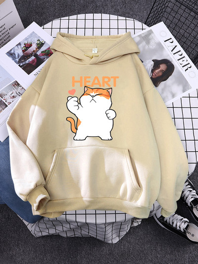 Hoody Little Panda Drinking Milk Tea Print Hoodie Streetwear Χαριτωμένα χειμωνιάτικα ρούχα Γυναικεία μεγάλα φαρδιά φούτερ Γυναικεία