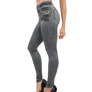 Γιόγκα Hot Style Γυναικεία Ψηλόμεση Θερμικά Faux Jeggings Jegging Jeans