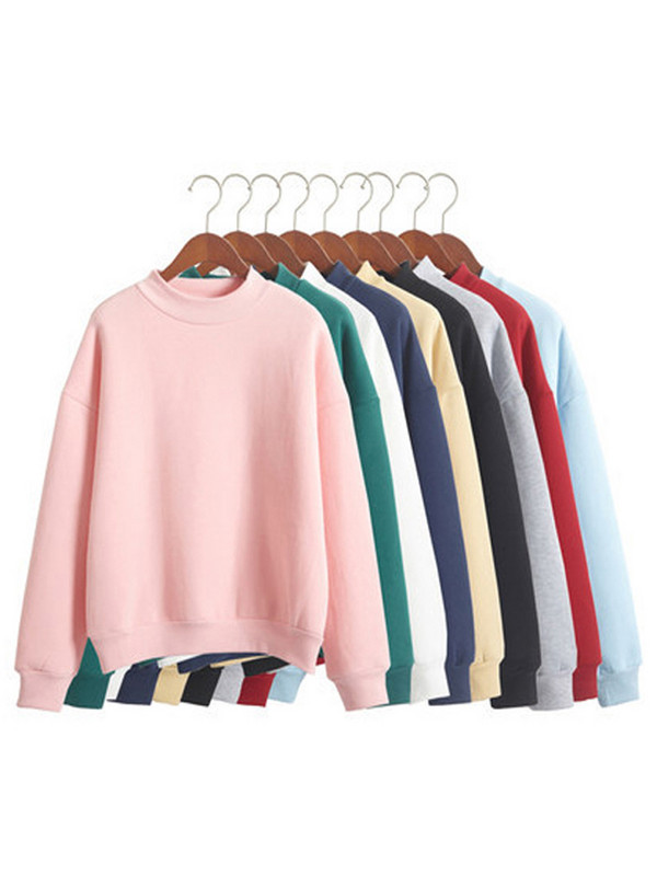 Moteriški megztiniai rudeniniai, paprasti laisvalaikio megztiniai, apvalūs „Ncek“ megztiniai, moteriški gobtuvai ilgomis rankovėmis, laisvi vienspalviai viršutiniai drabužiai