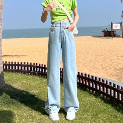 Modne traperice Ženske hlače širokih nogavica Ležerne Y2k Ženske hlače Odjeća 2023 Traperice visokog struka za žene Traperice hlače Odjeća iz 90-ih