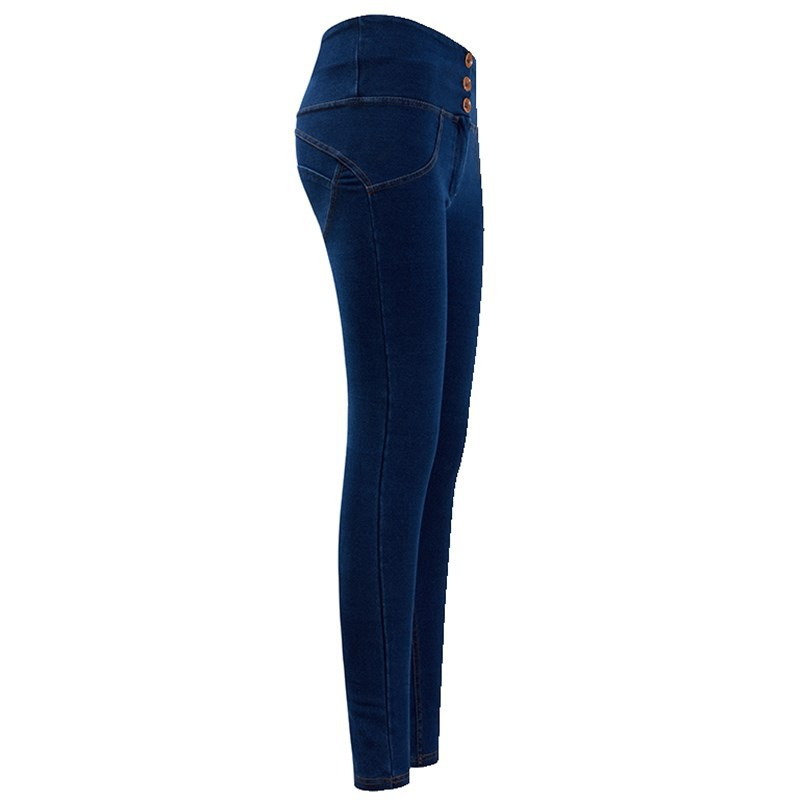 Γυναικεία στενό τζιν ψηλόμεσο Slim ροδακινί παντελόνι γυναικείο σέξι ελαστικό τζιν γυμναστικής