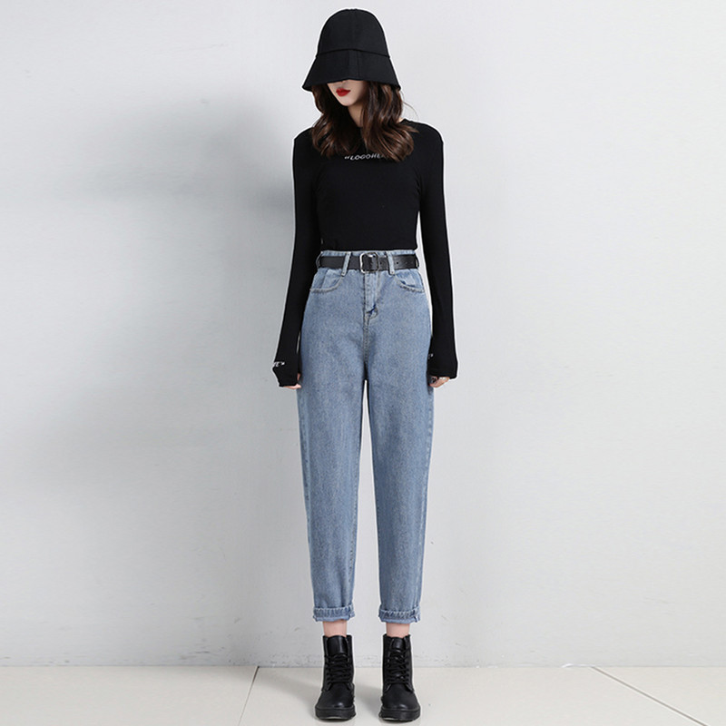 2023 New Mom Jeans Woman Loose ψηλόμεσο τζιν παντελόνι Vintage ίσιο παντελόνι τζιν τζιν από βαμβακερό παντελόνι χαρέμι