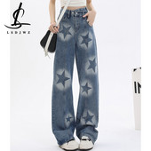 Vintage τζιν Γυναικείο ψηλόμεσο γυναικείο παντελόνι Γυναικείο ένδυμα ίσιο τζιν Y2k τζιν Κορεάτικη μόδα Streetwear Ρούχα