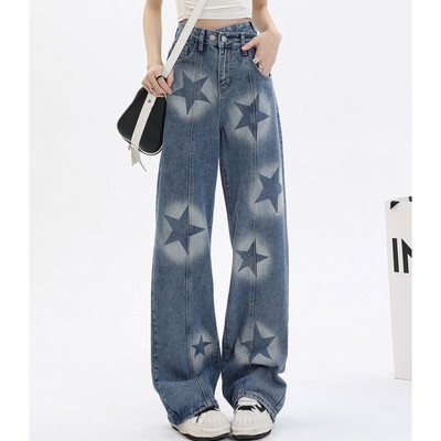 Vintage τζιν Γυναικείο ψηλόμεσο γυναικείο παντελόνι Γυναικείο ένδυμα ίσιο τζιν Y2k τζιν Κορεάτικη μόδα Streetwear Ρούχα