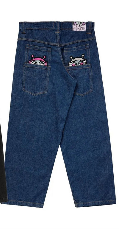 Blugi de modă pentru femei Îmbrăcăminte de stradă Y2K Hip Hop Blugi largi largi Gotic Casual Harajuku Blugi cu picioare drepte cu talie înaltă