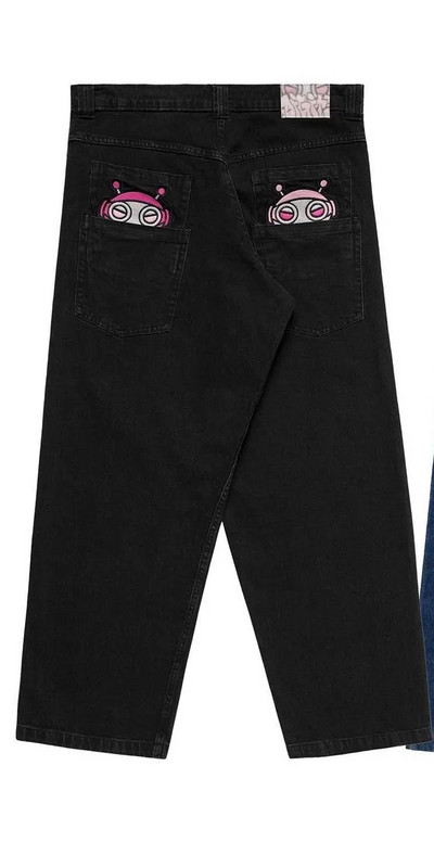 Blugi de modă pentru femei Îmbrăcăminte de stradă Y2K Hip Hop Blugi largi largi Gotic Casual Harajuku Blugi cu picioare drepte cu talie înaltă