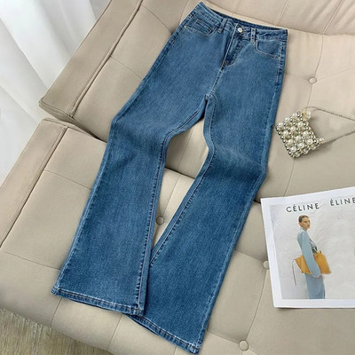 Vintage απλό ψηλόμεσο τζιν νέο μονόχρωμο λεπτό Stretch παντελόνι τζιν άνοιξη φθινόπωρο Streetwear Γυναικεία παντελόνια