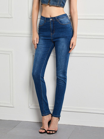 Καλσόν Elastic Slim Jeans Για Γυναικείο Ψηλόμεσο Παντελόνι Μικρά πόδια 2023 Νέο φθινόπωρο και χειμώνα casual γυναικείο μολύβι παντελόνι