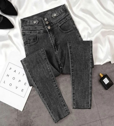 2023. Proljeće Ljeto Ženske modne isprane traperice visokog struka uske tanke ženske traperice Skinny pencil hlače Ležerne elastične hlače L02