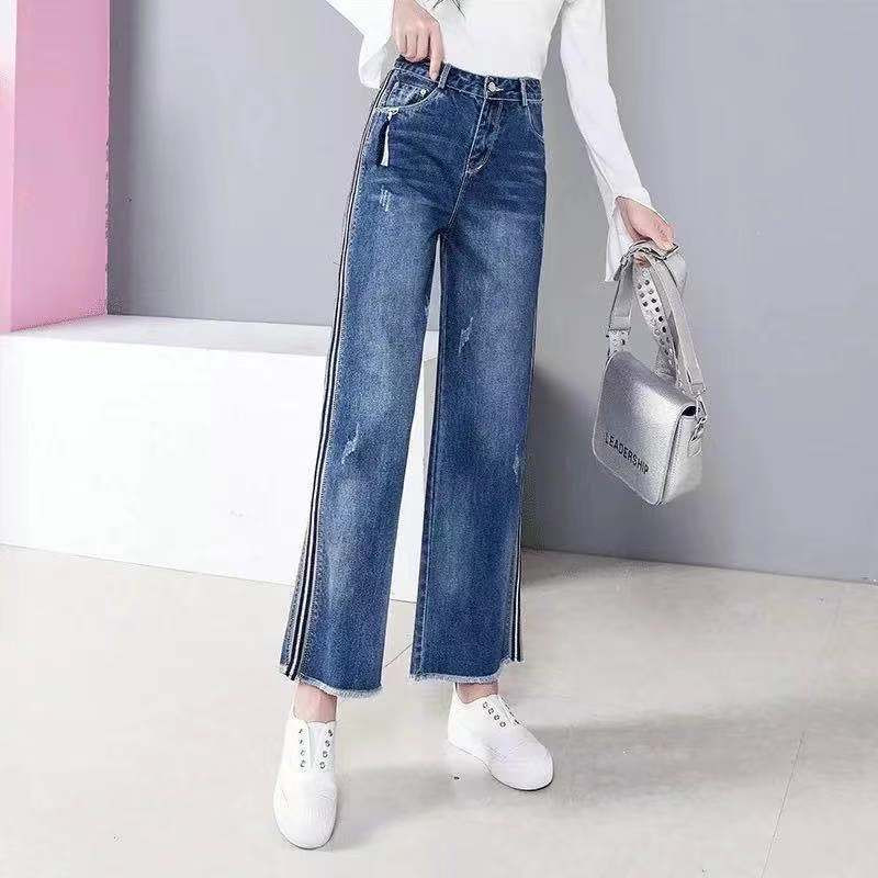 2023 Vintage uske hlače s dvostrukim kopčanjem Ženske pencil traperice visokog struka, rastezljive uske traper hlače pune dužine L17