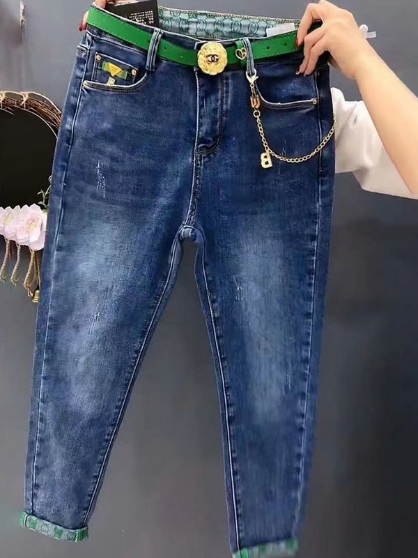 2023 ΝΕΟ φθινοπωρινό φθινοπωρινό ψηλόμεσο τζιν ίσιο τζιν Χαρέν τζιν γυναικείο τζιν παντελόνι μέχρι τον αστράγαλο