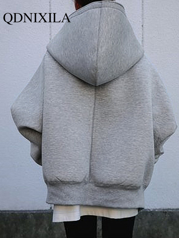 Rudens žiema Naujas asmeninis gatvės megztinis su užtrauktuku Ilgas pliušinis megztinis ilgas megztinis Moteriškas negabaritinis megztinis megztinis