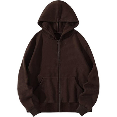 XUANSHOW Φθινοπωρινό χειμωνιάτικο γυναικείο φούτερ με φερμουάρ με κουκούλα Butterfly Loose Zipper Μπροστινή τσέπη Casual Streetwear με κουκούλα μπουφάν