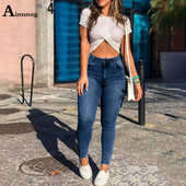 Γυναικείο τζιν παντελόνι Plus Size 3XL 2023 Fashion Casual Γυναικείο ψηλό κούρεμα με τσέπη τζιν παντελόνι τζιν γυναικείο streetwear