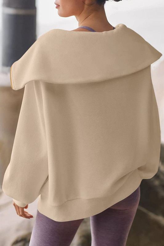 Jesen i zima 2022. Novi ženski široki gornji pulover s patentnim zatvaračem Minimalizam Kaput za slobodno vrijeme Kratki sportski dizajn s patentnim zatvaračem