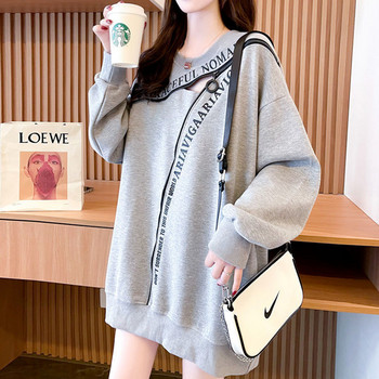 Letter Zipper Sexy Hollow Streetwear Harajuku Oversize Female Sweatshirt Есенна мода Ежедневен пуловер с дълъг ръкав Топ облекло