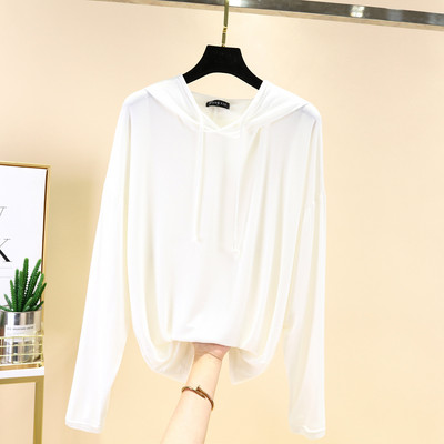 Modal Hoodies Solid Basic Tshirt Φούτερ με κάτω μέρος Όλα ταιριάζουν Άνοιξη Φθινόπωρο Καλοκαίρι Casual street ντύσιμο