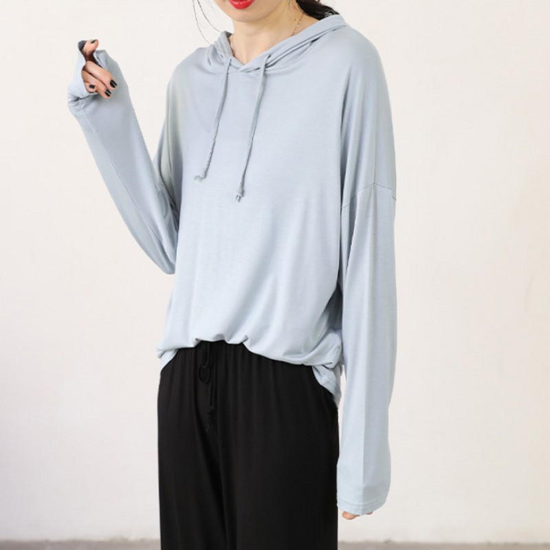 Modal Hoodies Solid Basic Tshirt Φούτερ με κάτω μέρος Όλα ταιριάζουν Άνοιξη Φθινόπωρο Καλοκαίρι Casual street ντύσιμο