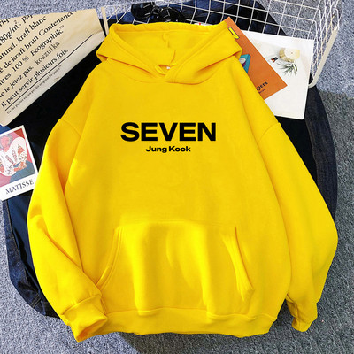 Letter Print JungKook Seven Hoodie Ženske/Muškarci Harajuku Aesthetic Hoodies Unisex Jesen Zima Puloveri Sweatshirts Dropshipping