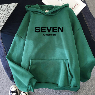 Letter Print JungKook Seven Hoodie Ženske/Muškarci Harajuku Aesthetic Hoodies Unisex Jesen Zima Puloveri Sweatshirts Dropshipping