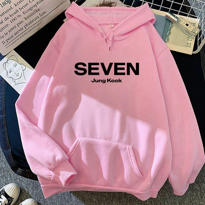 Letter Print JungKook Seven Hoodie Ženske/Muškarci Harajuku Aesthetic Hoodies Unisex Jesen Zima Puloveri Sweatshirts Dropshipping