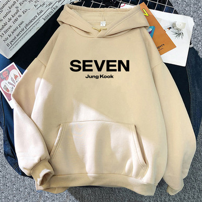 Letter Print JungKook Seven Hoodie Ženske/Muškarci Harajuku Aesthetic Hoodies Unisex Jesen Zima Puloveri Sweatshirts Dropshipping