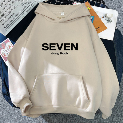 Letter Print JungKook Seven Hoodie Ženske/Muškarci Harajuku Aesthetic Hoodies Unisex Jesen Zima Puloveri Sweatshirts Dropshipping