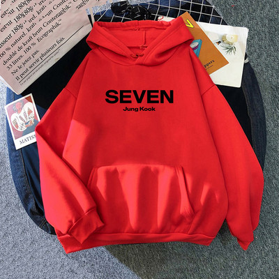 Letter Print JungKook Seven Hoodie Ženske/Muškarci Harajuku Aesthetic Hoodies Unisex Jesen Zima Puloveri Sweatshirts Dropshipping