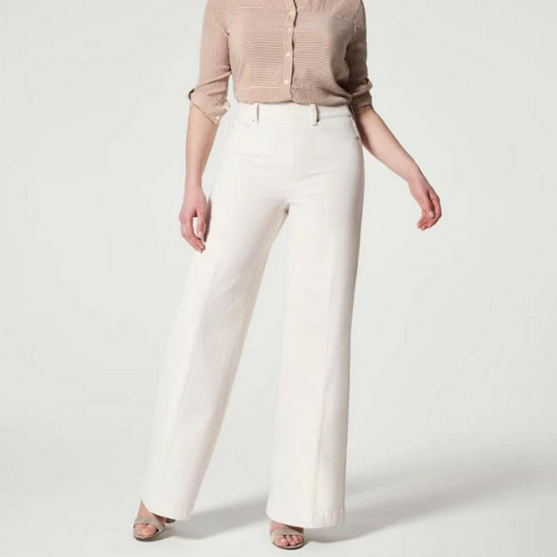 Γυναικείο παντελόνι τσέπες φαρδύ πόδι ελαστικό ψηλόμεσο μονόχρωμο καθημερινό φαρδύ ολόσωμο γυναικείο τζιν γυναικείο ρούχο