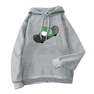Vardes kapuce Vintage Harajuku sieviešu rudens kapuces Kawaii jauki ikdienas estētiski lielizmēra topi Sieviešu brīvs džemperis Ielu apģērbs