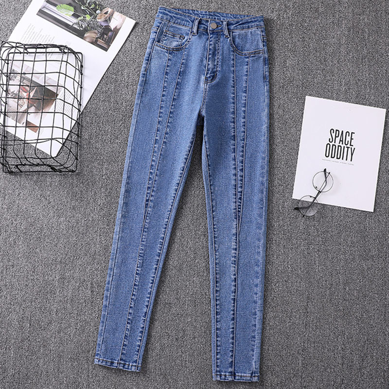 Stretch Stitch Γυναικείο τζιν Skinny ψηλόμεσο μολύβι παντελόνι Γυναικείο ελαστικό λεπτό τζιν παντελόνι Mujer Cowboy 5XL