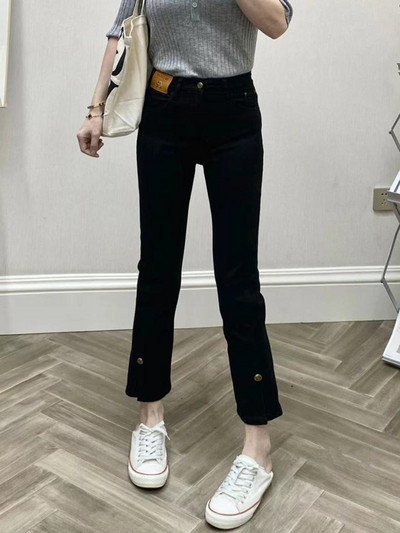 Y2k Big Size Teksad Naised Väike suvine õhuke mudel 2023 Uus kõrge vöökohaga Fat Mm Slim Straight Pipe Smoke Pipe püksid 40-100kg