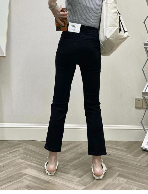 Y2k Big Size Teksad Naised Väike suvine õhuke mudel 2023 Uus kõrge vöökohaga Fat Mm Slim Straight Pipe Smoke Pipe püksid 40-100kg