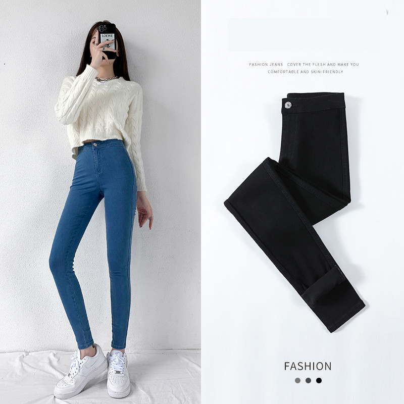 Uske traperice za žene Rastezljivi sivi traper Seksi uske hlače visokog struka Uredske trendi ženske strukirane vintage hlače Y2K uske hlače