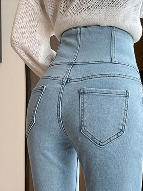 Traperice visokog struka Ženske uske tajice visokog struka Tanke visoko rastezljive pencil hlače visokog struka Vintage Harajuku hlače