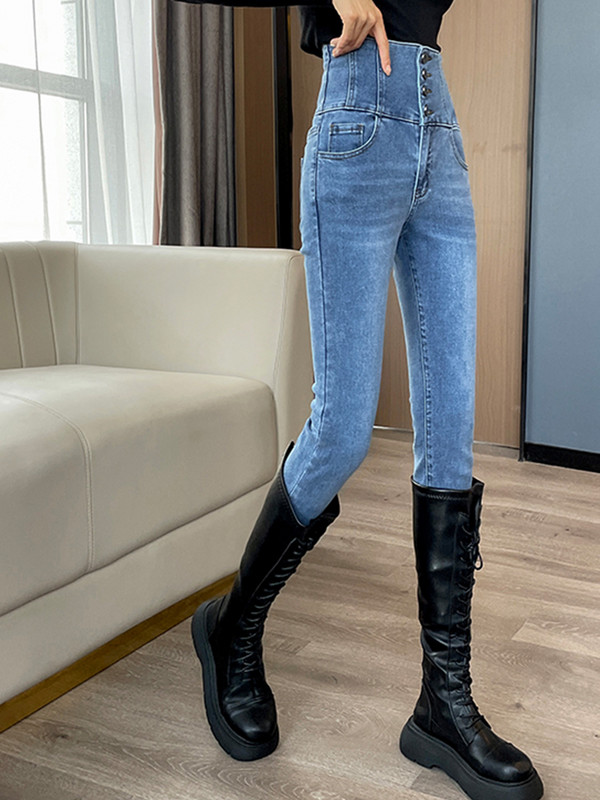 Traperice visokog struka Ženske uske tajice visokog struka Tanke visoko rastezljive pencil hlače visokog struka Vintage Harajuku hlače