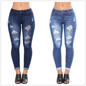 Casual Slim Lifting Butt Elastic Denim Pencil Παντελόνι Street Casual Παντελόνι Νέο Fashion Ripped Jeans για γυναίκες