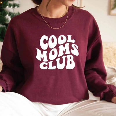 Cool Moms Club Φούτερ Mom Life Φούτερ Γυναικείες μακρυμάνικο πουλόβερ Casual Graphic Hoodies Mothers δώρο γενεθλίων