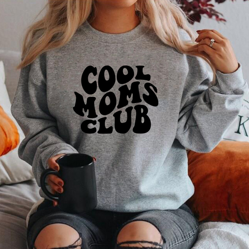 Cool Moms Club Φούτερ Mom Life Φούτερ Γυναικείες μακρυμάνικο πουλόβερ Casual Graphic Hoodies Mothers δώρο γενεθλίων