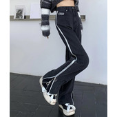 για γυναίκες Κορεάτικο στυλ ρετρό τζιν Παντελόνι ψηλόμεσο Τζιν παντελόνι πόδι γυναικείο παντελόνι τζιν y2k