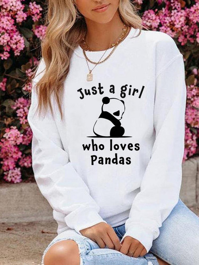 Μόδα ένδυσης γραφικά φούτερ Φθινοπωρινή άνοιξη με λαιμόκοψη Πικραλίδα Love Trend Μόδα Casual Women print Πουλόβερ