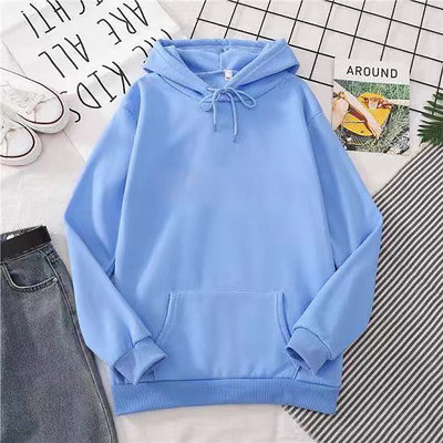 Ανοιξιάτικη μόδα Streetwear Hoodie μονόχρωμη μακρυμάνικη αθλητική φόρμα Φούτερ με κουκούλα Γυναικεία πουλόβερ Ζεστά μπλουζάκια
